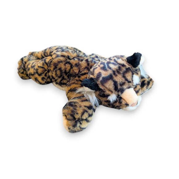 Vintage Toys R Us Animal Alley Leopard Cheetah Jaguar Big Cat Plush Large 18'' - Picture 1 of 8